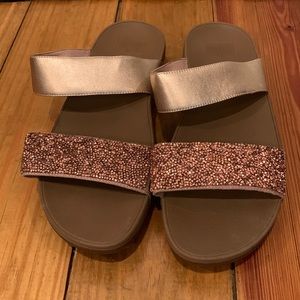 Rose gold Fitflops